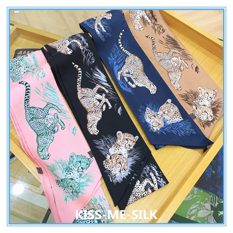 KMS Jungle Cheetah Twill Mulberry-Silk Ribbon Scarf Headband Wrapping Band for Girl Lady Woman Women 180*10CM/25G
KMS Jungle Cheetah Twill Mulberry-Silk Ribbon Scarf Headband Wrapping Band for Girl Lady Woman Women 180*10CM/25G