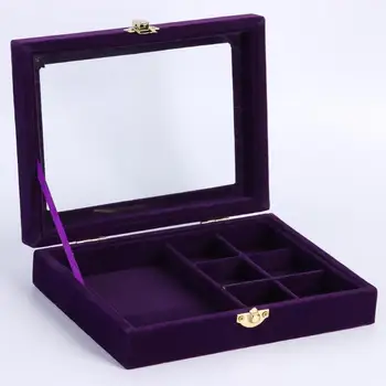 Portable Jewelry Display Box Tray Holder Storage Organizer Earring Ring Bracelet Makeup Tool Gray Carring Case with Glass 
Portable Jewelry Display Box Tray Holder Storage Organizer Earring Ring Bracelet Makeup Tool Gray Carring Case with Glass