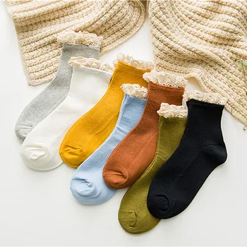 Autumn Breathable Soft Cotton Women Socks Nice Gift Mid Tube Socks Lace Frilly Ruffle Retro Style 1Pair Cute Sock
Autumn Breathable Soft Cotton Women Socks Nice Gift Mid Tube Socks Lace Frilly Ruffle Retro Style 1Pair Cute Sock