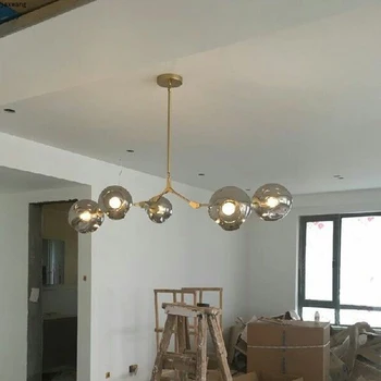 Nordic LED Pendant Lamp Gradient Color Glass Pendant Lights Adjustable Gold/Black Light Pole Dining Room Lighting Light Fixtures 
Nordic LED Pendant Lamp Gradient Color Glass Pendant Lights Adjustable Gold/Black Light Pole Dining Room Lighting Light Fixtures