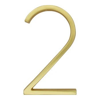 127mm Floating Modern House Number Satin Brass Door Home Address Numbers for House Digital Outdoor Sign Plates 5 Inch. #2
127mm Floating Modern House Number Satin Brass Door Home Address Numbers for House Digital Outdoor Sign Plates 5 Inch. #2