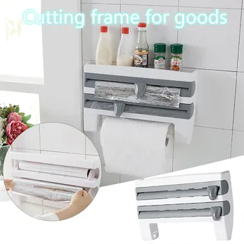Kitchen multifunctional storage rack with cutting plastic wrap storage rack hanging storage rack органайзер для кухни new 2*
Kitchen multifunctional storage rack with cutting plastic wrap storage rack hanging storage rack органайзер для кухни new 2*