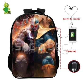 Avengers Thanos Comics School Backpacks for Teenagers Multifunction USB Charge Headphone Jack Laptop Backpack Leisure Travel Bag
Avengers Thanos Comics School Backpacks for Teenagers Multifunction USB Charge Headphone Jack Laptop Backpack Leisure Travel Bag