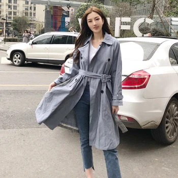 2019 Autumn New Style Windbreaker Women's Mid-length Korean Loose Fashion Spring And Autumn Trench Long Coat Women Moda Mujer
2019 Autumn New Style Windbreaker Women's Mid-length Korean Loose Fashion Spring And Autumn Trench Long Coat Women Moda Mujer