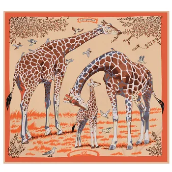 130*130cm TOP Silk giraffe luxurious Scarves Women Foulard Square Hijab Scarf Ladies Shawl wrap muffler pareo female hijab
130*130cm TOP Silk giraffe luxurious Scarves Women Foulard Square Hijab Scarf Ladies Shawl wrap muffler pareo female hijab