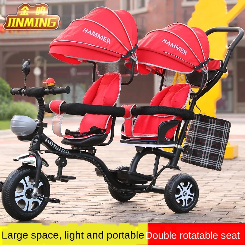 triciclo infantil The Children Tricycle Twin Baby Cart Double Bicycle Light Baby Stroller 3 Wheel Tricycle Baby Bike triciclo infantil The Children Tricycle Twin Baby Cart Double Bicycle Light Baby Stroller 3 Wheel Tricycle Baby Bike