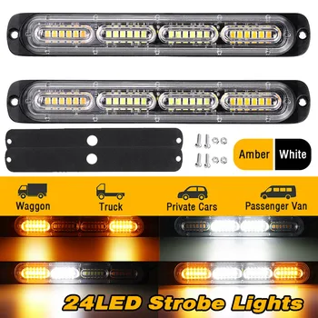 1/2pcs Stroboscopes Strobe Flash Light 24 LED Auto 12-24V Emergency Flashing Side Marker Light Bars Strobe Light for Truck SUV
1/2pcs Stroboscopes Strobe Flash Light 24 LED Auto 12-24V Emergency Flashing Side Marker Light Bars Strobe Light for Truck SUV