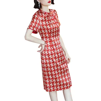 Women Slim Striped Dresses Lady Knee-length Short Sleeve Printed Loose Summer New Casual A-Line Office Lady Dresses AA292
Women Slim Striped Dresses Lady Knee-length Short Sleeve Printed Loose Summer New Casual A-Line Office Lady Dresses AA292