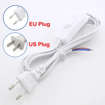 AC Power Cord Line With On/Off Switch Button 1.8m EU US Plug Cables Wire Extension Cords Two-pin Adapter Line For LED Lamp Light
AC Power Cord Line With On/Off Switch Button 1.8m EU US Plug Cables Wire Extension Cords Two-pin Adapter Line For LED Lamp Light