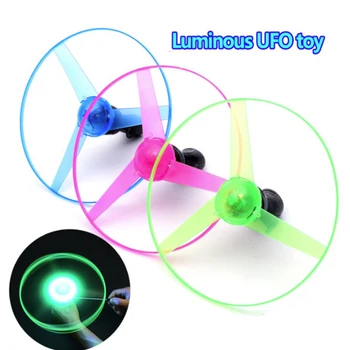 Plastic Luminous Flying UFO LED Light Spinning Flyer Stay Wire Handle Flash for Kids DIY Beautiful Funny
Plastic Luminous Flying UFO LED Light Spinning Flyer Stay Wire Handle Flash for Kids DIY Beautiful Funny