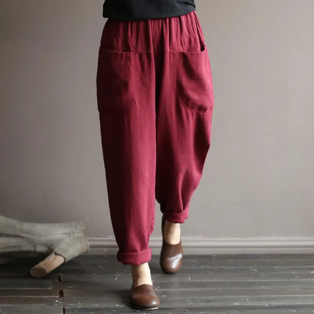 Original Pants Summer Full Length Solid Wide Leg Elastic Waist Mid Loose Big Code Traditional Chinese Clothing For Women
Original Pants Summer Full Length Solid Wide Leg Elastic Waist Mid Loose Big Code Traditional Chinese Clothing For Women