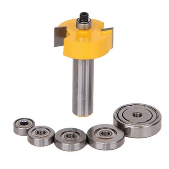 Rabbet Router Bit with 6 Bearings Set - 1/2 inch Shank Woodworking Cutter Tenon Cutter for Woodworking Tools
Rabbet Router Bit with 6 Bearings Set - 1/2 inch Shank Woodworking Cutter Tenon Cutter for Woodworking Tools