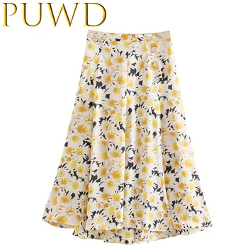 PUWD 2020 Spring and summer small daisy side slit high waist skirt middle skirt small fresh printing temperament leisure
PUWD 2020 Spring and summer small daisy side slit high waist skirt middle skirt small fresh printing temperament leisure