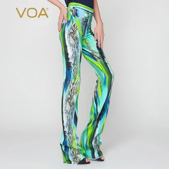 VOA Emerald Green Important Silk Printed Medium Waist Diamond Set Slim-Leg Sheath Tight-Fit Bootcut Trousers Modified Legs K6317
VOA Emerald Green Important Silk Printed Medium Waist Diamond Set Slim-Leg Sheath Tight-Fit Bootcut Trousers Modified Legs K6317