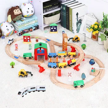 Wooden Train Track Set Wooden Railway Puzzle Slot Transit Wood Rail Transit Wood Train Railway Electric Trains Toy For Kids Gift
Wooden Train Track Set Wooden Railway Puzzle Slot Transit Wood Rail Transit Wood Train Railway Electric Trains Toy For Kids Gift