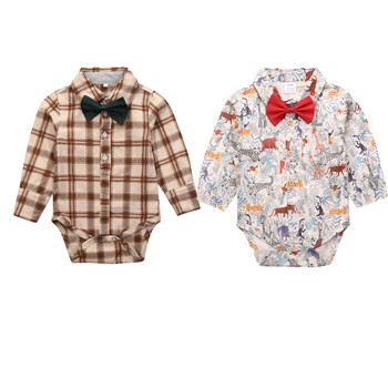 Infant Toddler Baby Boys Bodysuits Plaid Cartoon Print Gentleman Bowtie Formal Bodysuit Jumpsuit Outfit
Infant Toddler Baby Boys Bodysuits Plaid Cartoon Print Gentleman Bowtie Formal Bodysuit Jumpsuit Outfit