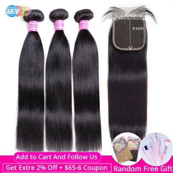 Malaysian 3 Bundles with Closure Straight Hair Bundles with Closure Natural Color Remy Human Hair Bundles with Closure BY Hair
Malaysian 3 Bundles with Closure Straight Hair Bundles with Closure Natural Color Remy Human Hair Bundles with Closure BY Hair