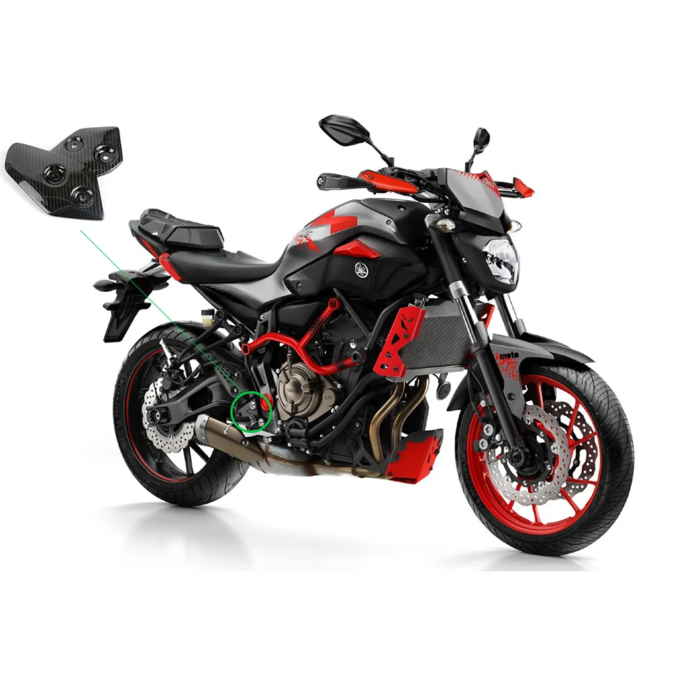 Для Yamaha MT07 FZ07 MT FZ 07 Защитная пленка для ног из углеродного волокна 2013 2017 2016 2015