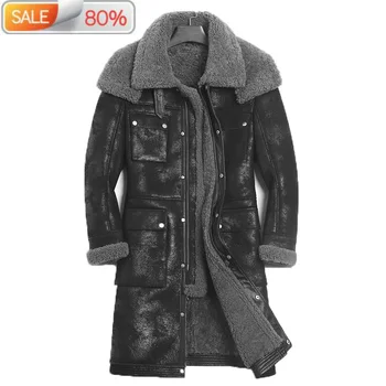 Genuine Leather Long Winter Real Fur Plus Size Men Sheepskin Coat Shearling Jacket A115-1 B21136
Genuine Leather Long Winter Real Fur Plus Size Men Sheepskin Coat Shearling Jacket A115-1 B21136