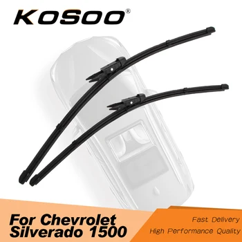 KOSOO For Chevrolet Silverado 1500 Model Year From 1999 To 2013 Car Wiper Blades Natural Rubber Fit Hook/Pinch Tab Arms Styling