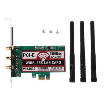 450Mbps Wireless WiFi Network Card PCI-Express Adapter Desktop Card for Intel 5300 with Compatible Slot PCI-E X1/X4/X8/X16
450Mbps Wireless WiFi Network Card PCI-Express Adapter Desktop Card for Intel 5300 with Compatible Slot PCI-E X1/X4/X8/X16