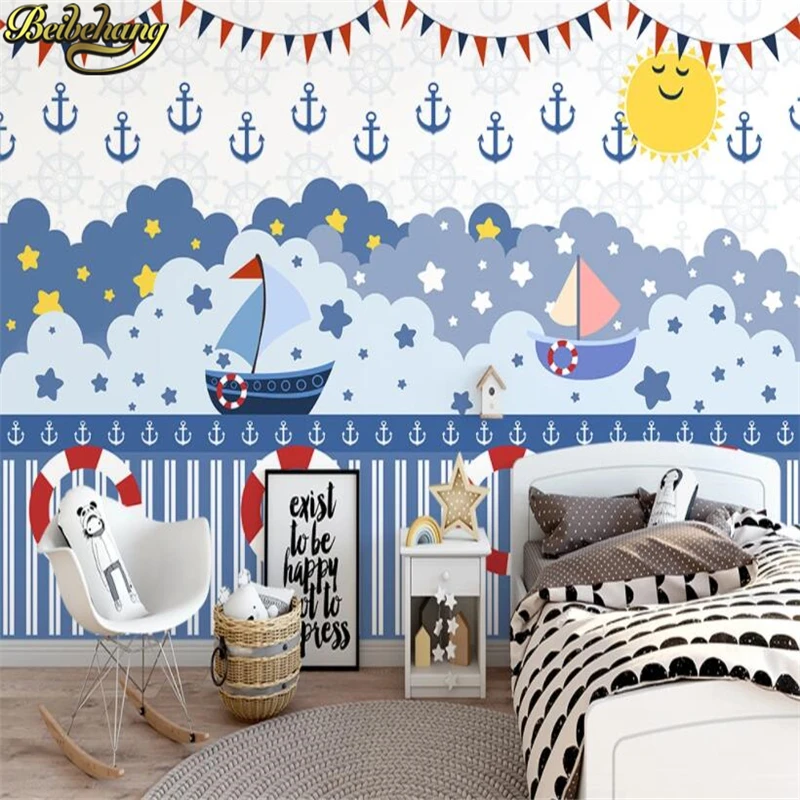 beibehang Custom Cartoon nautical wallpaper for children's room Mediterranean starry sky bedroom wallpaper background wall paper
beibehang Custom Cartoon nautical wallpaper for children's room Mediterranean starry sky bedroom wallpaper background wall paper
