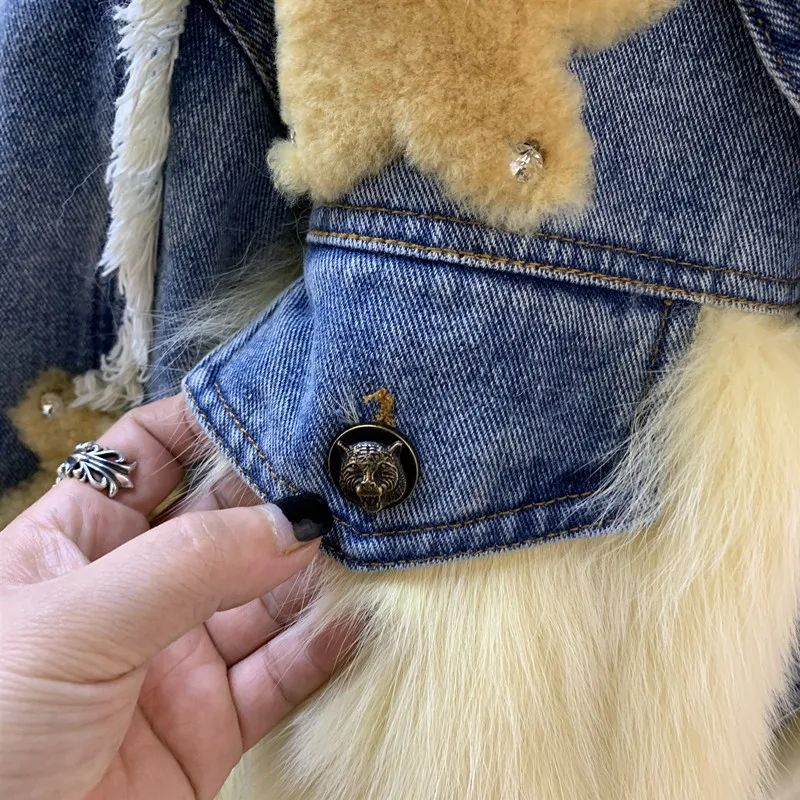 denim jacket with fur real fox fur star (13)