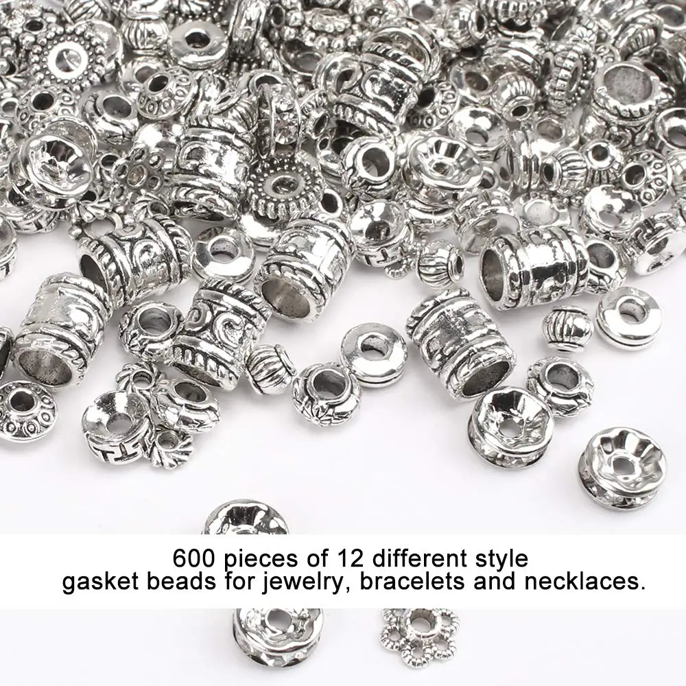 600 Pcs Silver Spacers Beads for Jewelry Making Supplies, 12 Styles Taomoder DIY Bead Spacers for Jewelry Making Ankle Bracelets
600 Pcs Silver Spacers Beads for Jewelry Making Supplies, 12 Styles Taomoder DIY Bead Spacers for Jewelry Making Ankle Bracelets