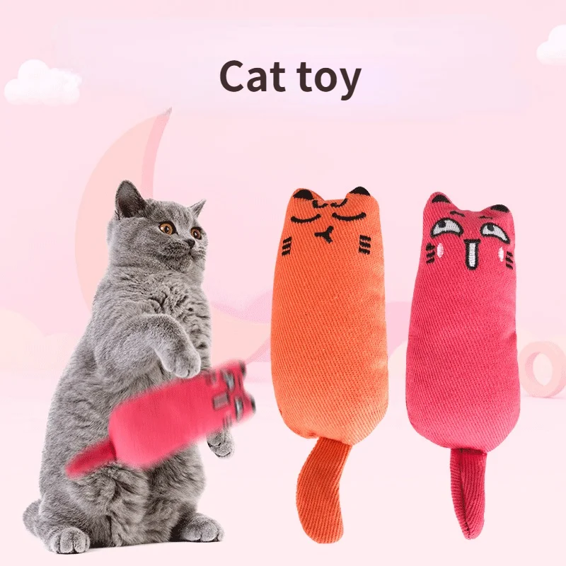 

Pet cat toys cat Mint Plush molars interactive thumb toys bite resistant pet products