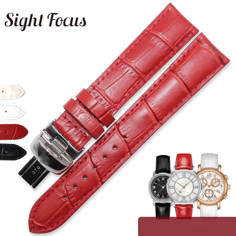 Фото Ремешок для часов Tissot 1853 красный 14 16 18 мм Dressport T050 T099 | Наручные часы