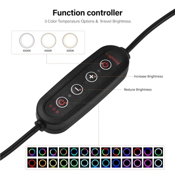 Camera With Tripod 3200K To 5500K Dimmable Desktop USB Powered Video Selfie Cellphone Live Broadcast LED Ring Light Photography
Camera With Tripod 3200K To 5500K Dimmable Desktop USB Powered Video Selfie Cellphone Live Broadcast LED Ring Light Photography