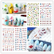 MT047-060 nuevo estilo japonés coreano de verano pegatina de uñas 3D calcomanías de uñas(China)