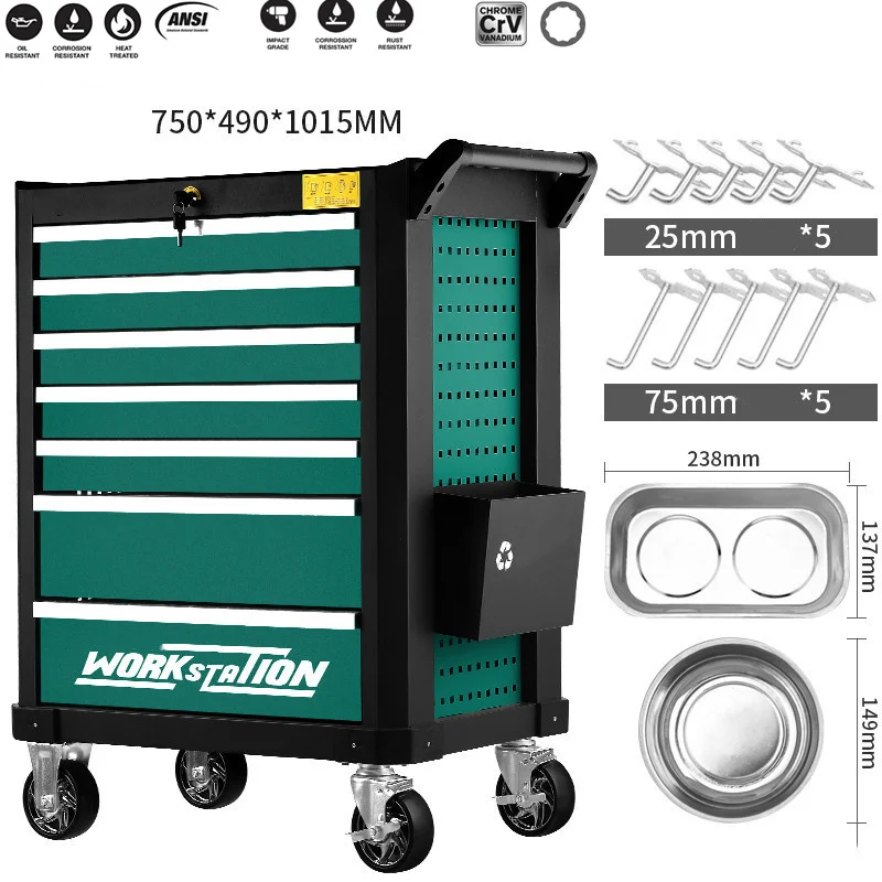 Heavy-Duty Workshop Cabinet Garage Multi-Function Tool Trolley With 2/3/4/5/7 Drawers For Auto Repair Tools Set Mobile Cart,Iron
Heavy-Duty Workshop Cabinet Garage Multi-Function Tool Trolley With 2/3/4/5/7 Drawers For Auto Repair Tools Set Mobile Cart,Iron