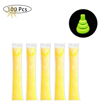 100Pcs Disposable Ice Pop Molds Bags with Foldable Funnel Free Zip-Top Ice Popsicle Pouch for Yogurt Ice Candy Freeze Pops K802
100Pcs Disposable Ice Pop Molds Bags with Foldable Funnel Free Zip-Top Ice Popsicle Pouch for Yogurt Ice Candy Freeze Pops K802