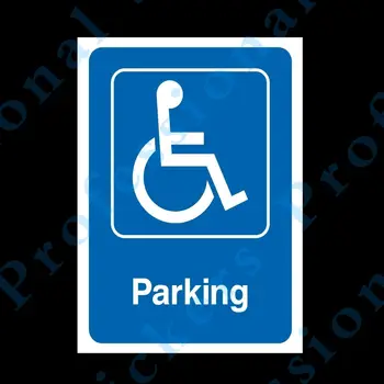장애인 주차 경고 표지판, 단단한 플라스틱 표지판 또는 스티커, A6, A5, A4, 휠체어 (DDA10), 방수 비닐 오토바이 데칼