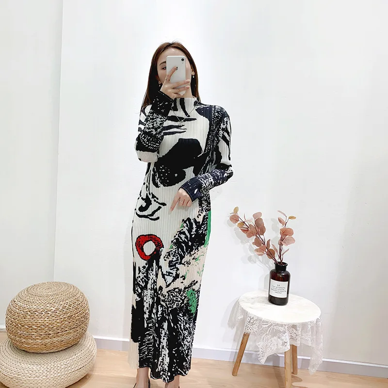 Женское плиссированное платье WOMENGAGA модель 2020 года летнее с принтом в простом