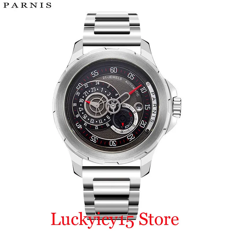 Top Brand PARNIS Stainless Steel Bracelet 44mm Metal Men Watch Sapphire Crystal Date Indicator Special Design
Top Brand PARNIS Stainless Steel Bracelet 44mm Metal Men Watch Sapphire Crystal Date Indicator Special Design