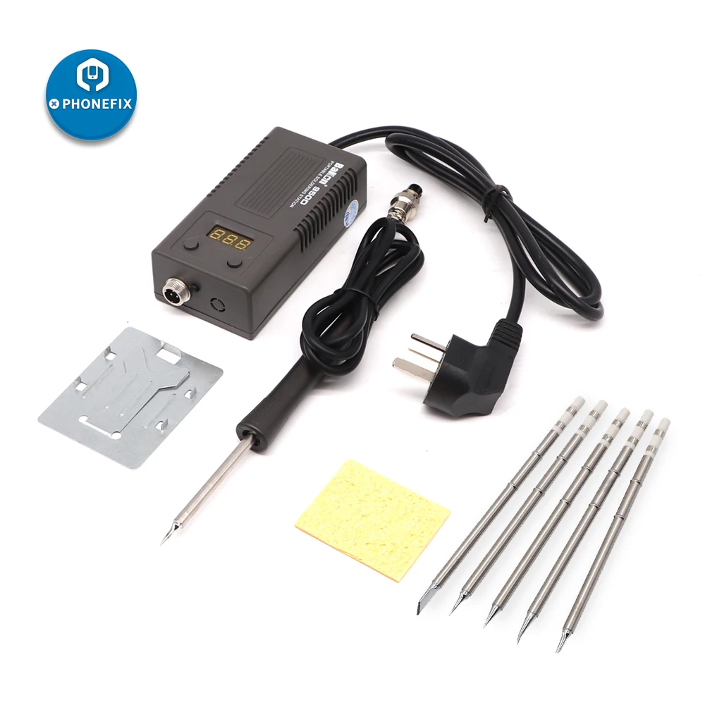 Real 50W Bakon BK950D Electric Soldering Iron with T13 Iron Tips Mini Digital Soldering Station Solder Circuit Boards Soldering
Real 50W Bakon BK950D Electric Soldering Iron with T13 Iron Tips Mini Digital Soldering Station Solder Circuit Boards Soldering
