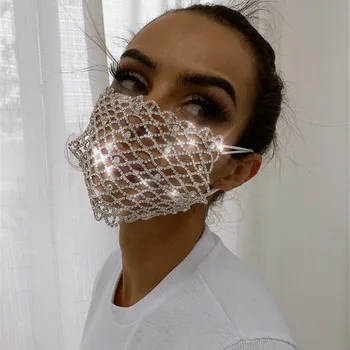 EASTOKES Women Bling Bling Crystal Rhinestone Face Mask Cover up Unisex Men Party Club Jewelry Mask For Mouth Mask
EASTOKES Women Bling Bling Crystal Rhinestone Face Mask Cover up Unisex Men Party Club Jewelry Mask For Mouth Mask