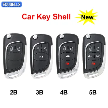 2/3/4/5 Button Remote Car Key Shell For Opel Vauxhall Insignia Astra Mokka For Chevrolet Lova Aveo Cruze Camaro Malibu For Buick