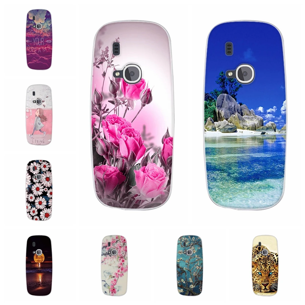 Чехлы бампер для Nokia 3310 2017 силиконовый чехол с 3D принтом чехлы из ТПУ на заднюю