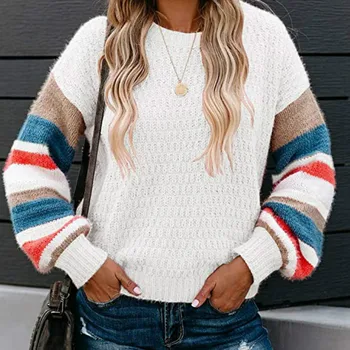 hirigin Women Autumn Casual Striped Knitwear Sweater Spring Fashion Ladies Street Pullovers Tops
hirigin Women Autumn Casual Striped Knitwear Sweater Spring Fashion Ladies Street Pullovers Tops
