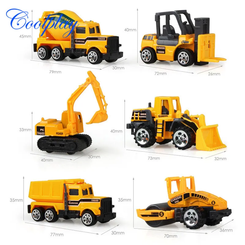 Children'S Educational Toy Model Inertia Engineering Vehicle Children Mini Toy Metal Car Boxed