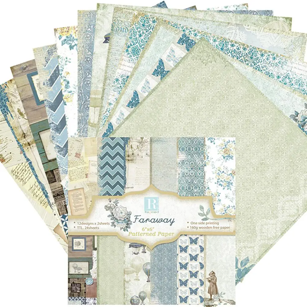 6 Inch Background Paper Cards with Single Side Pattern For DIY Scrapbooking DIY Crafts Projects/Photo Album/Card Making 24Pcs
6 Inch Background Paper Cards with Single Side Pattern For DIY Scrapbooking DIY Crafts Projects/Photo Album/Card Making 24Pcs
