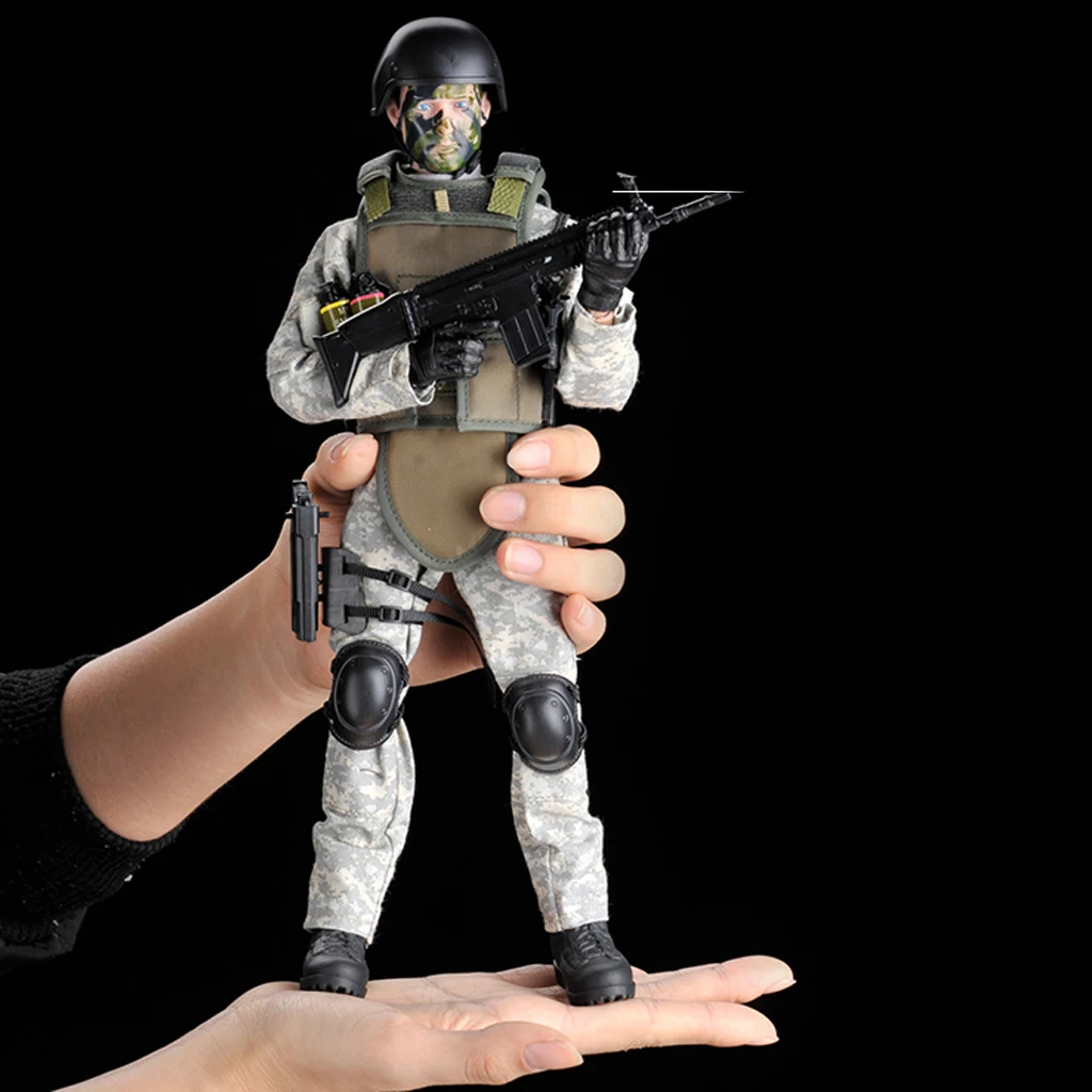 1/6 Scale Collectible Army Special Forces Soldier Combat SWAT 12'' Police Action Figures with Accessories NB02A Display Model 1/6 Scale Collectible Army Special Forces Soldier Combat SWAT 12'' Police Action Figures with Accessories NB02A Display Model