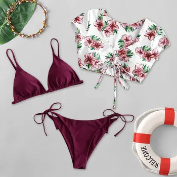 Newest Bikini Set High Fashion Women's Bikinis Flower Print Swimsuit High Quality Ladies Swimwear Beachwear купальник женский
Newest Bikini Set High Fashion Women's Bikinis Flower Print Swimsuit High Quality Ladies Swimwear Beachwear купальник женский