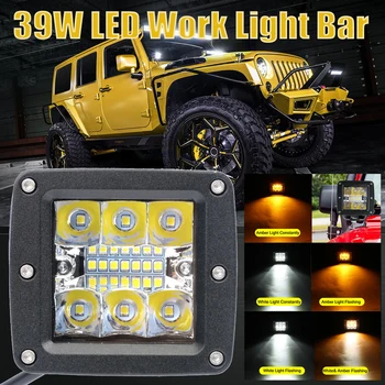 39W LED Work Light Bar Combo White & Amber Driving Lamp Car Offroad SUV UTV 4WD running lights offroad accessories 10-32V
39W LED Work Light Bar Combo White & Amber Driving Lamp Car Offroad SUV UTV 4WD running lights offroad accessories 10-32V