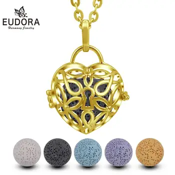 Eudora gold 18 mm Heart cage locket Necklace with 7 Chakra Volcanic Stones Beaded Necklaces Meditation Healing Jewelry K246
Eudora gold 18 mm Heart cage locket Necklace with 7 Chakra Volcanic Stones Beaded Necklaces Meditation Healing Jewelry K246
