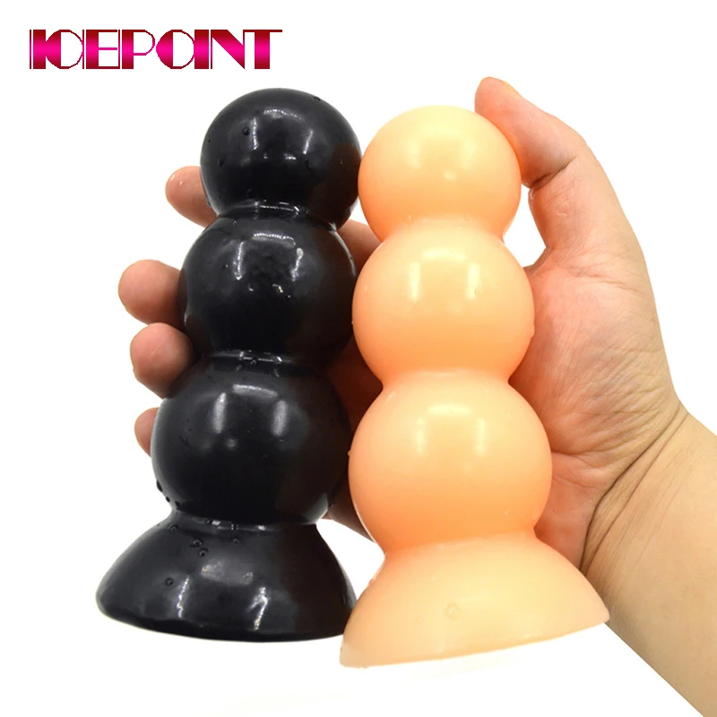 ICEPOINT Strong suction dildo beaded anal dildo butt plug ball anal plug sex toys for woman man adult product sex shop huge bead