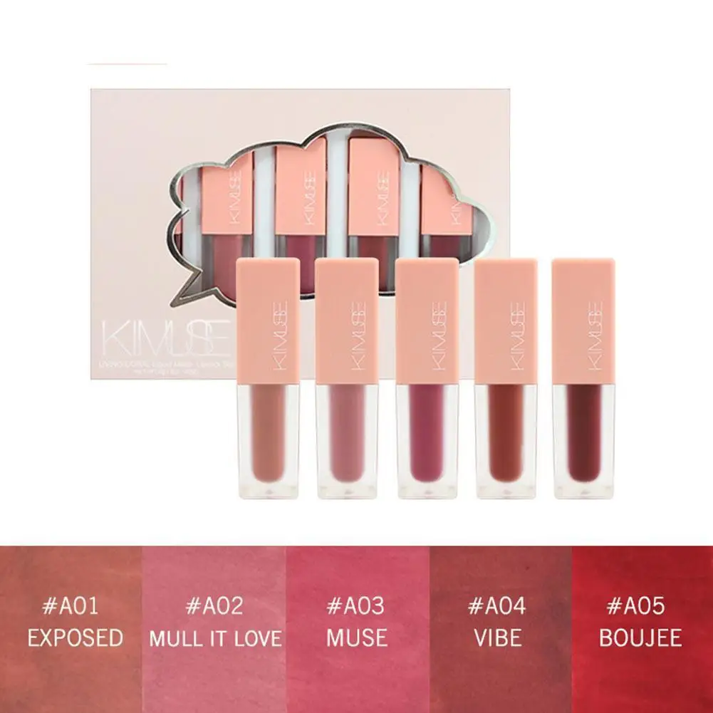 5 Pieces Of Liquid Nude Color Lip Glaze Set Long Lasting Non-Stick Gloss Non-Fading WaterproofLip Lipstick Cup Gift Box P2E4
5 Pieces Of Liquid Nude Color Lip Glaze Set Long Lasting Non-Stick Gloss Non-Fading WaterproofLip Lipstick Cup Gift Box P2E4